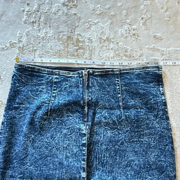 Judy Blue Vintage High Waist Dark Blue Acid Wash Pencil Skirt NWT - Size 3XL - Picture 9 of 9